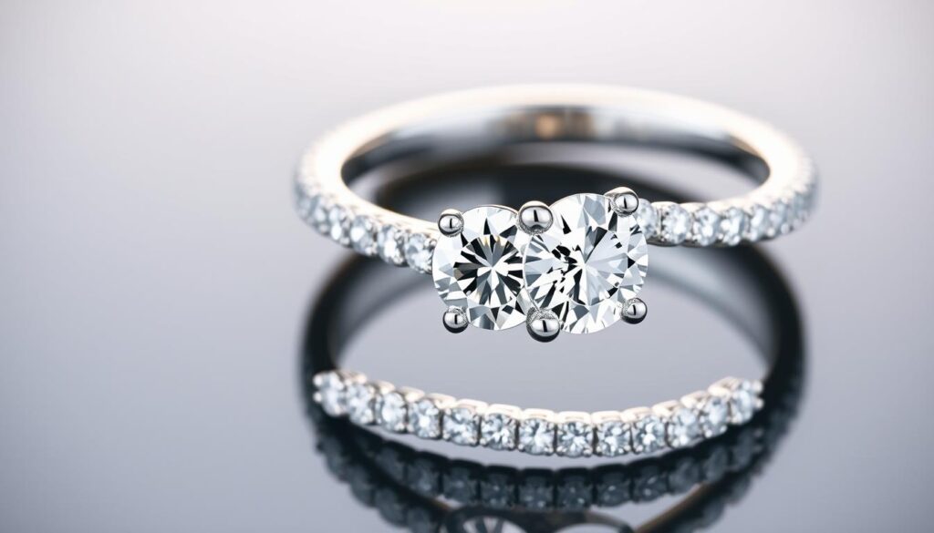 Brilliant Earth coiled pave lab diamond rings