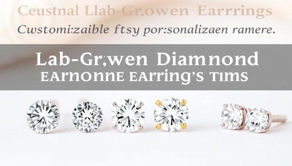 Etsy lab grown diamond earrings