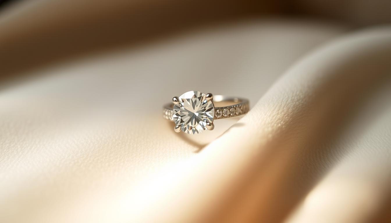 French Pave Engagement Ring