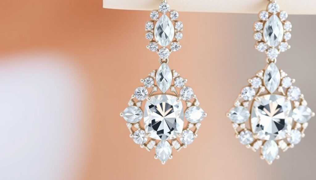 bridal diamond earrings