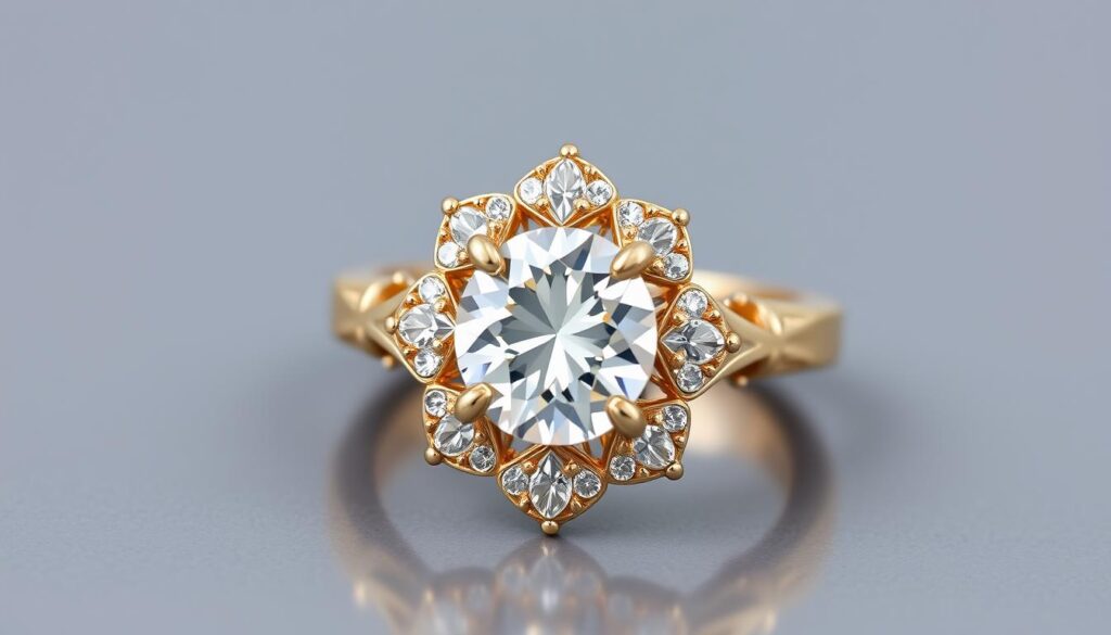 custom lab grown diamond engagement ring