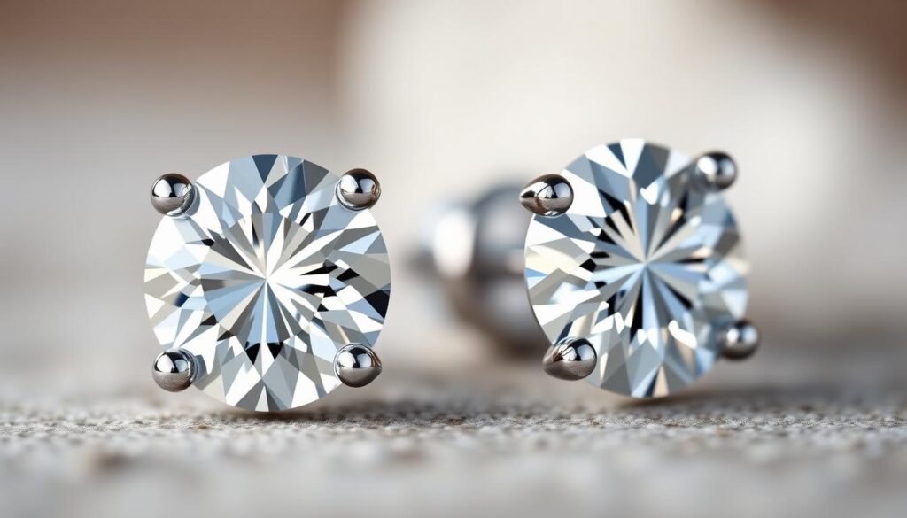 diamond stud earrings