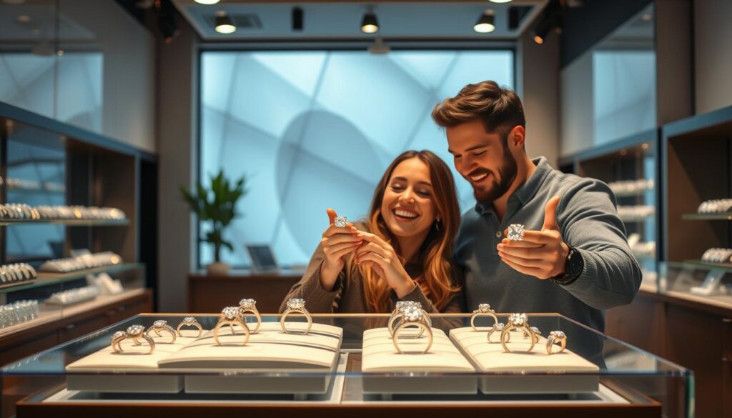 lab created diamond engagement ring styles