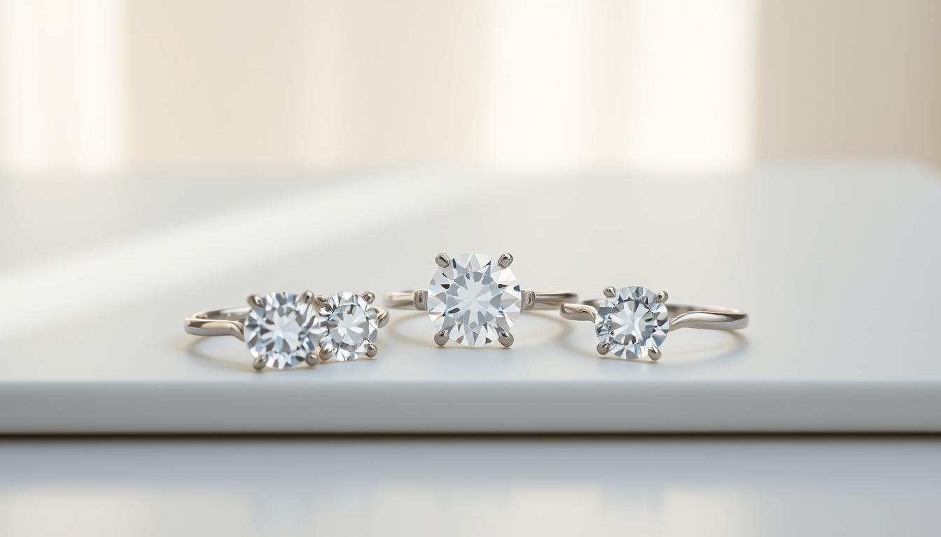 lab created diamond engagement rings
