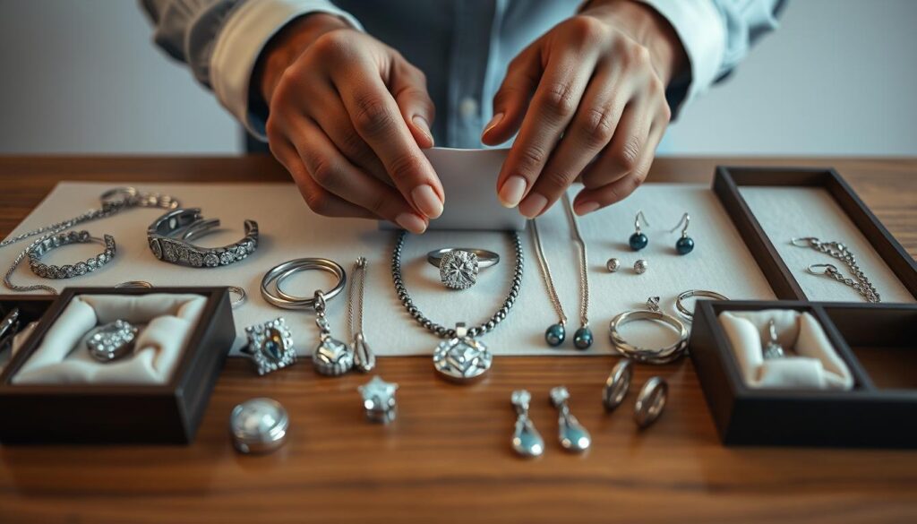preparing jewelry for sale