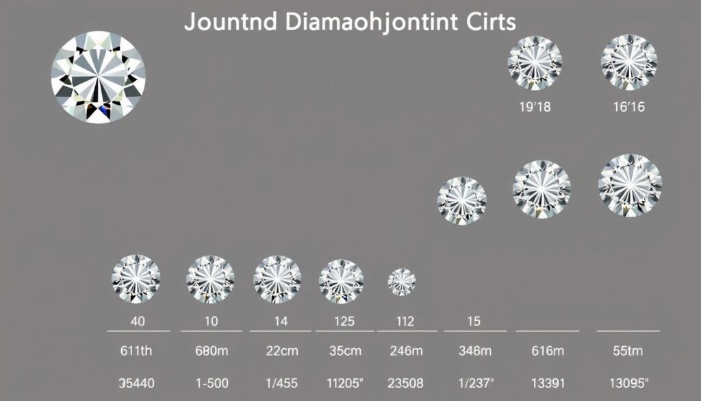 round cut diamond size chart
