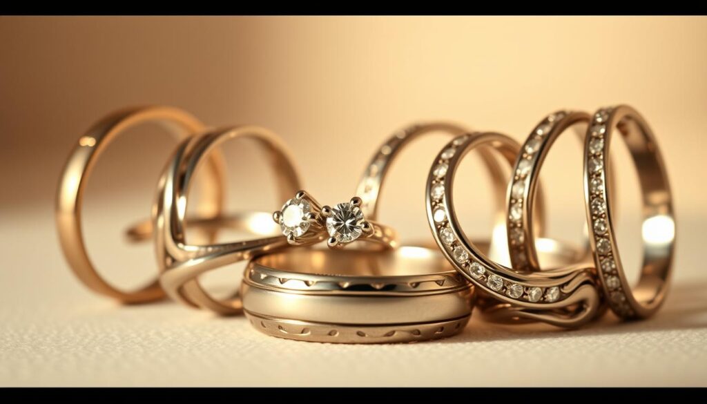 shared prong wedding band metal options