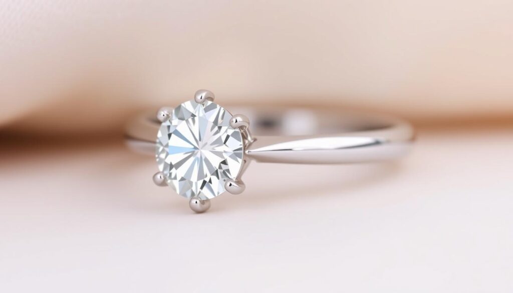 solitaire round cut diamond engagement rings